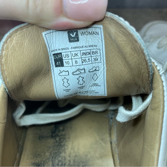 Veja V-10 Leather Sneakers Women's sz 10 - Picture 8 of 8